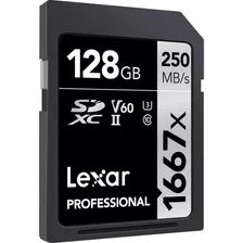 Lexar 1667x - 128 Gb - Profesional - Sdxc Uhs-ll - 250 Mb/s