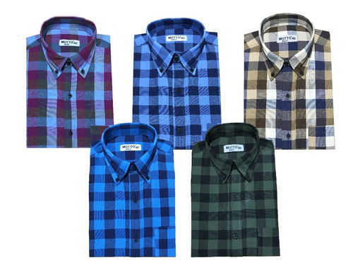 Pack X3 Camisas Cuadro Manga Larga/corta Hombre Oferta Promo