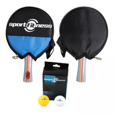 Raquetas Set 2 Und + Pelotas Ping Pong 6 Und Tenis De Mesa