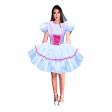 Vestido De Noiva Caipira De Festa Junina Lindo Com Luva +véu