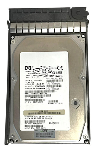 Hd Servidor Hp Eva 146gb 15k 3,5 Fc 4gbps 454410-001 Cinza