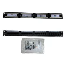 Cable De Red Par Trenzado Utpft Patch Panel Cat6 Color Negro