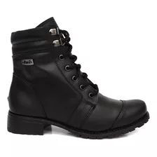 Bota Militar Feminina Cano Médio Confortável Estilo Coturno