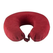 Travesseiro Para Viagem Anatomico Pescoço Fibrasca Vermelho
