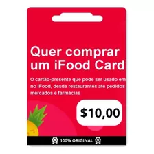 Cartão Presente Ifood Digital 10 Reais - Via Chat