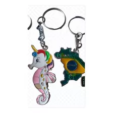 Llaveros De Brasil Florianopolis Unicornio Y Pais.hermosos