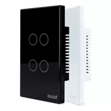 Interruptor Wifi Inteligente 4 Botões Smart Touch Tuya Alexa