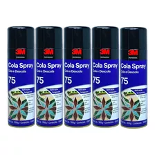 Kit 5 Cola Spray 75 Removível 3m Cola E Descola