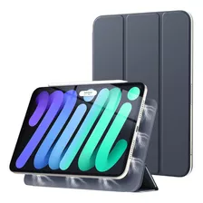 Smart Folio Case Para iPad Mini 6 De Silicona Mate Dark Gray