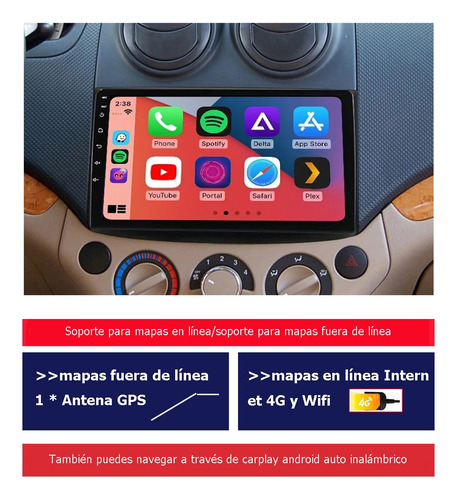 Auto Radio Estreo Android Para Chevrolet Aveo Pontiac G3 Foto 3