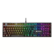 Teclado Gamer Cougar Vantar Mx Qwerty Cougar Red Inglês Us Cor Preto Com Luz Rgb