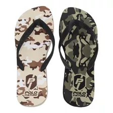 Kit 2 Pares Chinelos Masculino Camuflado Borracha Envio Já 