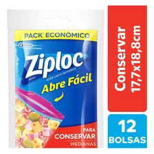 Ziploc Bolsa Conserva Mediana 12 Unidades - 12 Paquetes