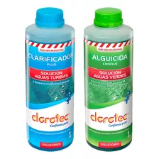 Clarificador Clorotec Plus + Alguicida Choque 1 Lt Combo