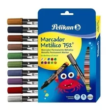 Marcadores Metalizados Pelikan 752 Metálicos 10 Unidades