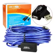 Extensor Usb 2.0 Cabo 20m 20 Metros Amplificado Macho Fêmea