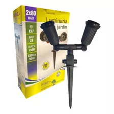 Luminaria Estaca Para Jardin Doble Par38 Sin Lámparas Tbcin