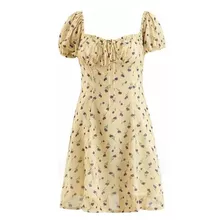 Vestido Corto Mujer Floral Moda Casual Fiesta Elegante