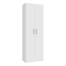 Armario Ropero Multiusos De 2 Puertas 182 X 29 X 57cm Bl Ad Color Blanco