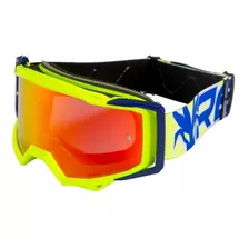 Oculos De Motocros Trilha Enduro Red Dragon Lente Espelhada Cor Da Armação Fluor Cor Da Lente Amarelo Tamanho Único