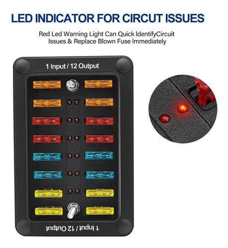 Bloque De Fusibles De 12 Circuitos Atc Fuse Box Holder Para Foto 9