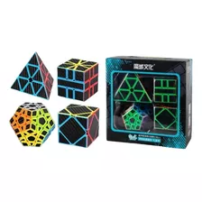 Kit Cubo Mágico Moyu Pyraminx Megaminx Skewb Square-carbon