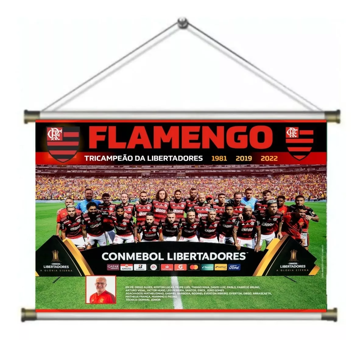 Banner Pôster Flamengo Campeão Libertadores 2022 60x40cm