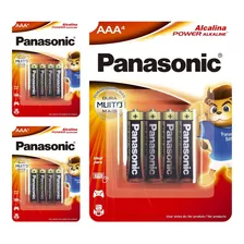 12 Pilhas Alcalinas Aaa Panasonic (3 Cartelas)