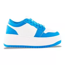 Zapatillas Mujer Con Plataforma Azul