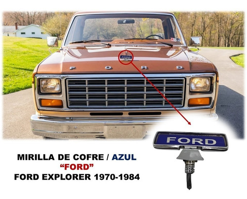Emblema Para Cofre Ford Explorer 1970-1984 Color Negro/azul Foto 7