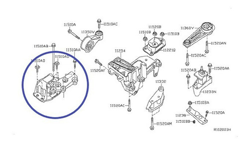 Soporte Motor Derecho (principal) Nissan X-trail T-31 Foto 2