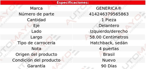 1-chicote Cerradura Izq/der Generica Volkswagen Gol 08-18 Foto 2