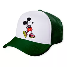 Boné Trucker Verde Mickey Mouse Tenis Sneaker