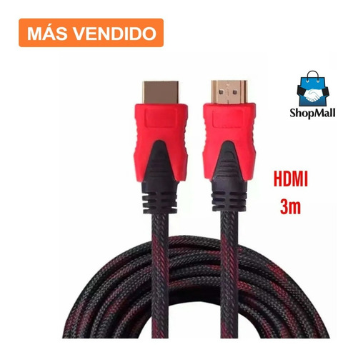 Cable Hdmi 3 Metros Fullhd 1080p Ps3 Xbox 360 Laptop Pc Led