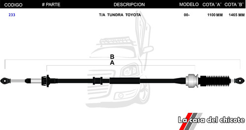 Chicote  Selector De Velocidades T/a Tundra Toyota 2000 Foto 3