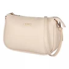 Bolsa Crossbody Enso Eb427cbb De Cuero Sintético Beige Asas Color Negro