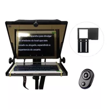 Teleprompter 10,5 Handycam Dslr + Suporte Celular + Controle