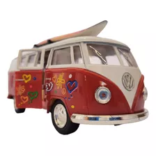 Kombi Miniatura De Ferro Prancha Colorida De 1962 Volkswagen