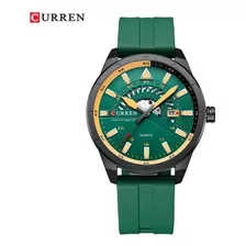 Reloj Para Hombre Curren 8421 8421 Verde Color De La Correa Negro