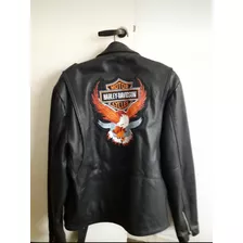 Campera Original Harley Davidson Cuero Negra 