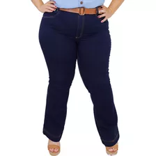 Calça Jeans Flare Tamanho Grande Plus Size Feminina Marcia