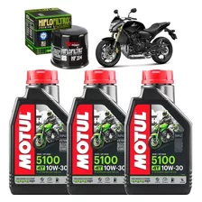 Kit 3 Oleo Motul 5100 10w30 Filtro Hiflo Honda Cb600f Hornet