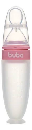 Colher Dosadora De Silicone Com Ventosa E Tampa Rosa Buba