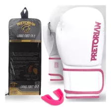 Luva Boxe First Fx2 Pretorian B. Rosa +band+bucal+ Bolsa