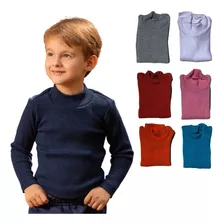 4 Blusa Infantil De Lã Inverno Básica Blusão Casaco Frio