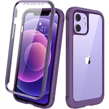 Funda Diaclara Para iPhone 12/12 Pro Purple Clear