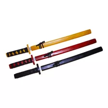 Pak 3 Katana Japonesa Madera Kendo Entrenar 73cm 3 Colores