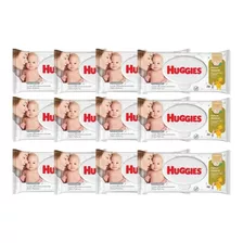 Lenço Umedecidos Huggies Puro E Natural Kit 12 Pacotes C/48