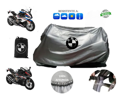 Funda Afelpada Para  Moto Deportiva Bmw 100% Impermeable Foto 2