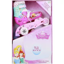 Patines De Linea Ajustables Para Niña Disney Princesas